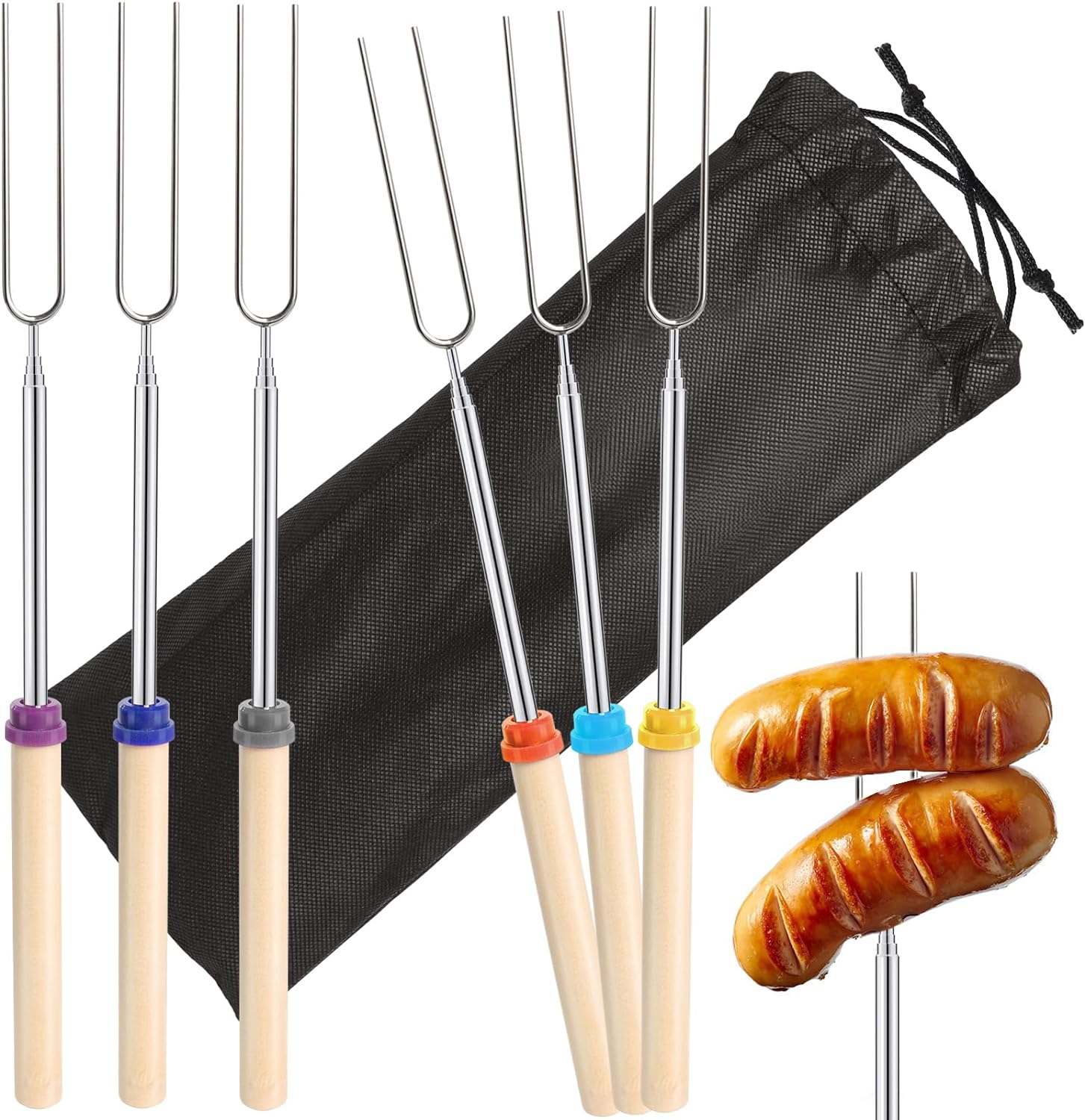 6 pz in acciaio inox telescopi - Corn Dog Stick recensione e prezzo
